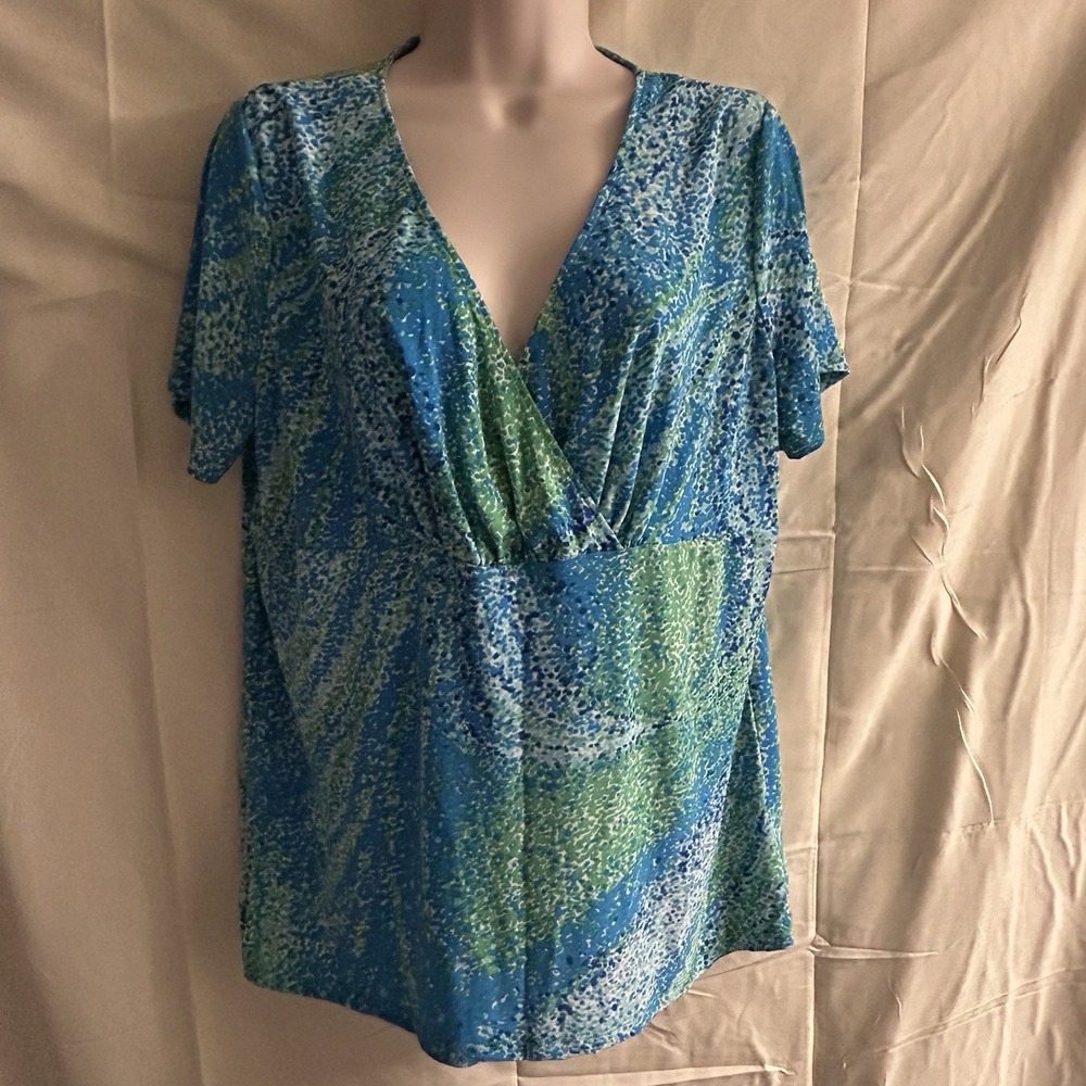 1X Chaps Blue/Green Jazzy Top #1909*8